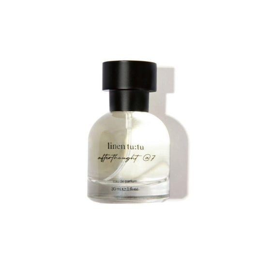 Linen Tutu Afterthought at Seven natural eau de parfum on a white background